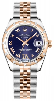 Rolex Datejust 31mm Stainless Steel and Rose Gold 178341 Purple VI Roman Jubilee
